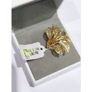 Cincin daun kari emas 375 C81
