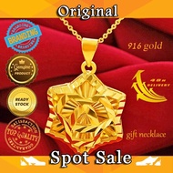 GD9 916 Gold Six-pointed Star Ladies Pendant