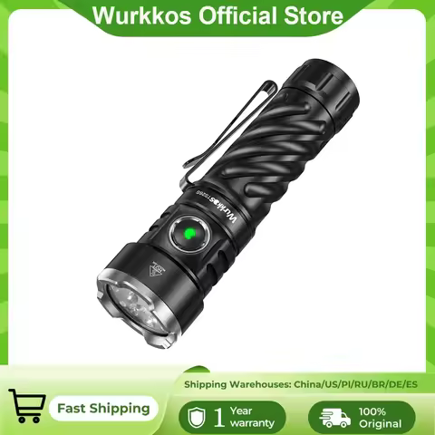 Wurkkos TS26S EDC Flashlight 519A 3100 Lumens IPX8 Water Resistance Magnetic Tail Switch Rechargeabl