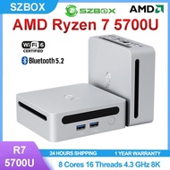 GenMachine AMD Ryzen 7 5700U Windows 11Pro 16GB 512GB SSD WIFI6 BT5.2 8K Desktop MINI PC