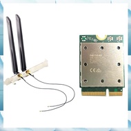 [W F S B] Upgrad Tri Band FME-865 Wireless WiFi Card Bluetooth 5.4 2.4G/5G/6Ghz Wireless Network Ada