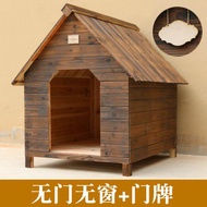 Rainproof Waterproof Outdoor Carbonized Wood Dog House Solid Wood Kennel Cat Kennel Dog Cage Teddy Kennel Dog House Pet Kennel Dog House