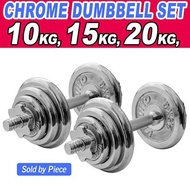 Chrome Dumbbell Set/ Weights/ 10Kg/15Kg/20Kg