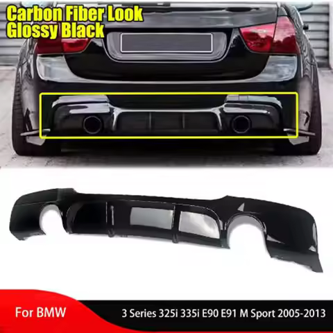 Performance Style for 2005-2013 BMW 3 Series 325i 335i E90 E91 E92 E93 M Sport Rear Bumper Diffuser 
