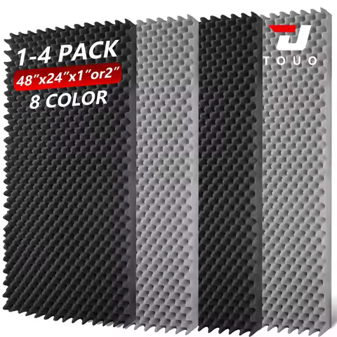 TOUO Egg Cotton Acoustic Foam Panels Wall 1-4Pack 47.2"x23.6" Noise Control Soundproofing for Cinema