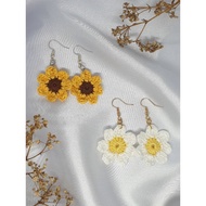Hanmade Crochet Daisy Earrings