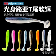 Factory Lure Soft Bait Soft Worm Two-Color Bare Body T-Tail 5.5cm6.5cm7cm Two-Color Bait T-Shaped Ba