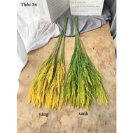 FAKE FLOWERS - PLASTIC RICE Twigs 5 BRANCHES