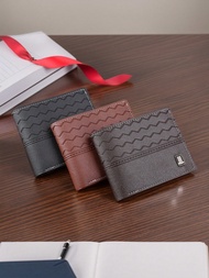 1 ชิ้น กระเป๋าสตางค์ผู้ชาย หนัง PU สั้น/ยาว ลายหนังงู สีบล็อค มีซิปปิด กระเป๋าเหรียญแฟชั่น สไตล์คลาส