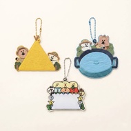 Exquisite Embroidery Pendant Keychain Bag Pendant Luggage Pendant Identification Tag Tent Blue Small