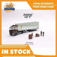 [Authentic] Mini GT #705 Mercedes-Benz Actros w/ 40 Ft Container " UPS Europe"