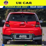 (GEAR UP) Perodua Axia 2023 A300 Side Rear Skirt Skirting Bodykit Gear Up With Paint Piano Black