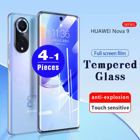 1/2/4Pcs cover For Huawei nova 10 9 8 pro tempered glass nova 7 phone screen protector protective fi