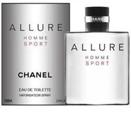 Chanel ALLURE HOMME SPORT 香奈兒 傾城之魅 男性運動淡香水 香奈兒香水 100ML