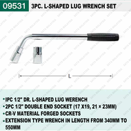 SATA 3Pc. L-Shaped Lug Wrench Set Double End Socket 17x19MM 21x23MM Car Repair Tools Sata Tools Set 