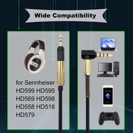 Audio Cable 3.5mm to 2.5mm Extension Cord for Sennheiser HD518 HD558 HD569 HD579 HD598 HD598CS HD598