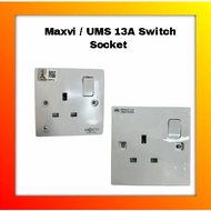 UMS 2913 SWITCH SOCKET OUTLET 13A / MAXVI SOKET SUIS 1G PLUG UMS (SIRIM)