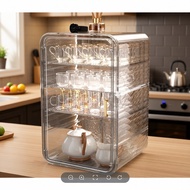 Anti-dust Cup Storage Rack Cup Holder Coffee Cup Mug Storage Box Water Cup Storage Rack Tea Set Tea 