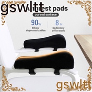 GSWLTT 2 Pcs Armrest Pads, 2 Pcs Memory Foam Ergonomic Armrest, Elbow Pillow Soft Polyester Black Cushions Office Chair