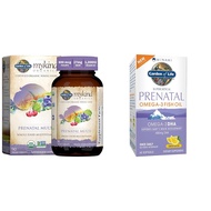Garden of Life Women’s Prenatal Multivitamin with Vitamin D3, B6, B12, C & Iron & Prenatal DHA Omega