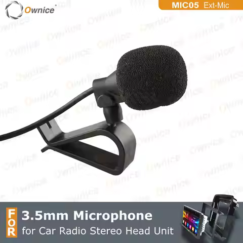 Car Audio Microphone 3.5mm External Mic Pioneer Sony Compatible for Car Radio Stereo GPS DVD Bluetoo