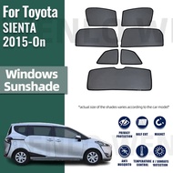 Car Sunshade For Toyota SIENTA 2015-2023 Magnetic Sun Shade Car Sun Visor Front Windshield Curtains 