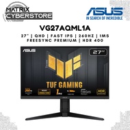ASUS TUF Gaming VG27AQML1A Gaming Monitor - 27" QHD, 260Hz OC, 1ms GTG, FreeSync Premium, 100% sRGB,