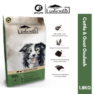 LIVIN' WILD Goat 1.8kg Dog Premium Food | Cattle & Goat Goulash (Cattle & Goat Recipe)