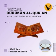KAYU Rekal Al Quran Folding Wooden Table Holder/Al-Quran Placemat