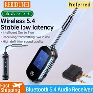 C83 2-In-1 Bluetooth 5.4 Audio Transmitter Receiver 3.5mm AUX Jack Airplane Wireless Adapter Mic For
