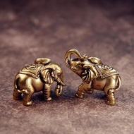 [szluzhen3gv] Brass Elephant Statue Mini Collectible Figurines 1 Piece Crafts Elephants Figurine for