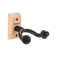 ammoon GH-01 Guitar Hanger Wooden Wall Mount Hook Holder Keeper for Electric Acoustic Guitars Bass U