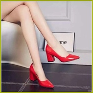 ┗ ℡ ∼ ❈ NOBLESSE Korean Pointed Toe Block Heels Office Shoes