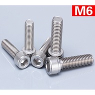 DROPBUCKS - M6 6mm x 20 mm Allen Cap Stainless Bolts For Motorcycle /Automotive/ Bikes