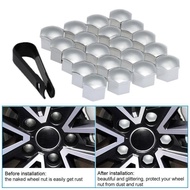 PT@ 20pcs 19mm 21mm Car Tyre Wheel Hub Nut Covers Protection Caps Dust Nuts Rim Bolt Caps Screw Hub Wheel Covers