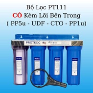 Bộ Lọc Thô 4 Cấp Lọc 10 Inch 1 Ron PROTECC PT111 - Lọc Nấu Ăn Tiền Lọc Ion Kiềm Lọc Tắm Rửa Giặt Dủ