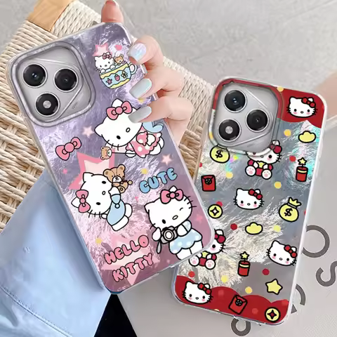 Cute Cartoon Kitty Phone Case For Huawei Honor 400 200 Pro Magic7 6 5 Lite 90 Smart X9c X9a X8a X8b 
