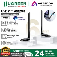 UGREEN USB Wifi Adapter High Gain Wireless Dual Band 2.4GHz 5GHz AC650 90339