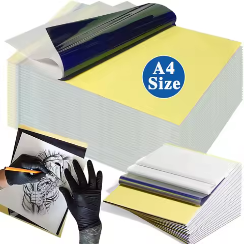 200-5PCS Tattoo Transfer Paper A4 Size Carbon Thermal Stencil Papers Tattoo Tracing Copier Paper for