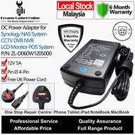 Switching Power Adapter ZL-D060W1205000 12V 5A 4-Pin Synology NAS POS System LCD LED Monitor CCTV DV