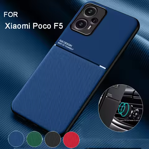 For Poco F5 Phone Case Ultra-thin Magnetic Texture Leather Case Poco X5 X5 Pro/Poco X4 Pro/Poco X3 N