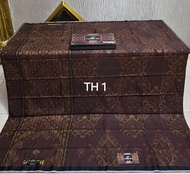 sarung tarbush grade silver sapphire bahan rayon lembut songket timbul jacguard dan kembang print me