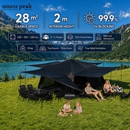 Mount Peak Khemah unta Outdoor camping tent, 8-12 person full coverage, silver-coated rainproof tent
