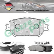 Münster Disc Brake Pad Front for Toyota Wish (1st Gen) ZE10G ZE14G 1.8 AE10 AE11 2.0 2003-2009 1ZZ-F