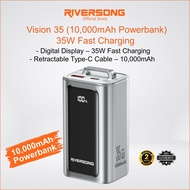 Riversong Vision 35 Powerbank (10000mAh Battery Capacity)(35W Fast Charging) - 2 year Warranty
