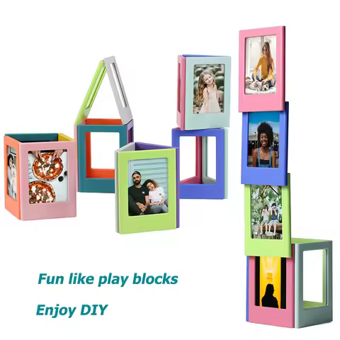 10PCS Assorted Color Free Combination Magnetic Photo Frame For Fujifilm Instax Mini Film Intax Mini 