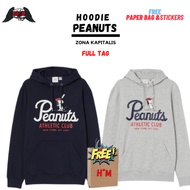 (3.3) HM Peanuts Navy Grey Hoodie FREE PAPAER BAG Full TAG Crewneck Jacket Sweater Men Women Girls B