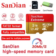 Original 128GB Flash Card Memory SD Card 256GB 512GB 1TB SD Card SD/TF Card 4K TF Memory Card + Card