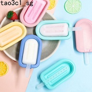 Diy Homemade Frozen Ice Cream,Silicone Molds,Ice Cube Popsicle Mold With Cover,Food Grade Silicone,Household Ice Maker For Jelly 	 tao3c1