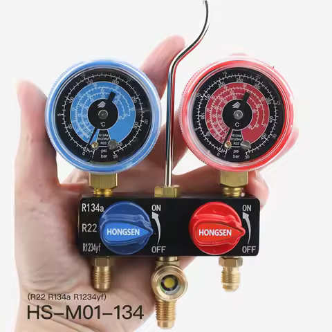 Hongsen HS-M01 M01-134-A air conditioner Refrigerant Manifold Gauge set Refrigerant fluoride Gauge f
